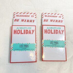 5/$25 NEW Christmas Holiday list pads